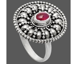 Ruby Glassfield Ring size-7 EXR04216 R-1691, 6x4 mm