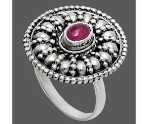 Ruby Glassfield Ring size-6 EXR04217 R-1691, 6x4 mm