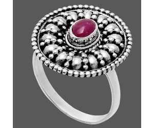 Ruby Glassfield Ring size-8.5 EXR04220 R-1691, 6x4 mm