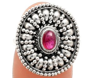 Ruby Glassfield Ring size-7 EXR04225 R-1691, 6x4 mm