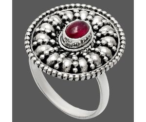 Ruby Glassfield Ring size-7 EXR04225 R-1691, 6x4 mm