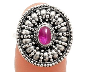 Ruby Glassfield Ring size-8 EXR04227 R-1691, 6x4 mm