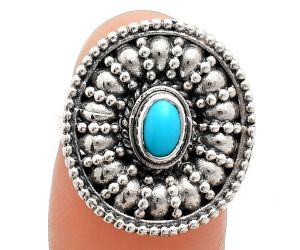 Sleeping Beauty Turquoise Ring size-7 EXR04244 R-1691, 6x4 mm