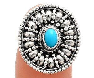 Sleeping Beauty Turquoise Ring size-6 EXR04245 R-1691, 6x4 mm