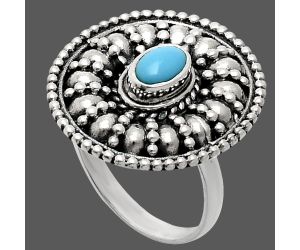 Sleeping Beauty Turquoise Ring size-6 EXR04245 R-1691, 6x4 mm