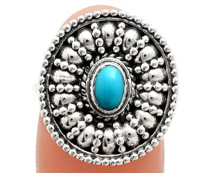 Sleeping Beauty Turquoise Ring size-8.5 EXR04246 R-1691, 6x4 mm