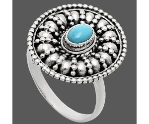 Sleeping Beauty Turquoise Ring size-8.5 EXR04246 R-1691, 6x4 mm