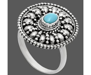 Sleeping Beauty Turquoise Ring size-8 EXR04248 R-1691, 6x4 mm