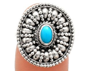 Sleeping Beauty Turquoise Ring size-7 EXR04249 R-1691, 6x4 mm