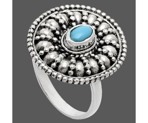 Sleeping Beauty Turquoise Ring size-7 EXR04249 R-1691, 6x4 mm