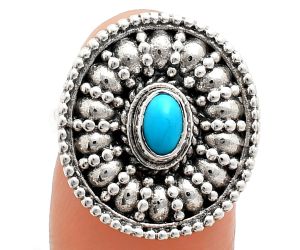 Sleeping Beauty Turquoise Ring size-7 EXR04251 R-1691, 6x4 mm