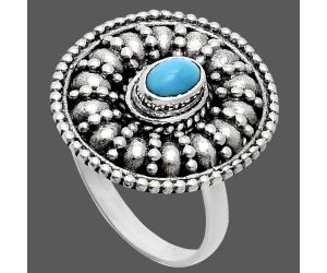 Sleeping Beauty Turquoise Ring size-7 EXR04251 R-1691, 6x4 mm