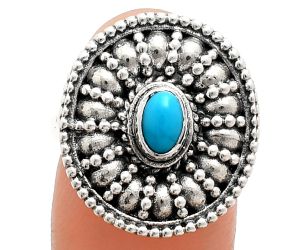 Sleeping Beauty Turquoise Ring size-8 EXR04252 R-1691, 6x4 mm