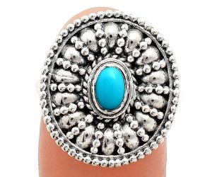 Sleeping Beauty Turquoise Ring size-9 EXR04253 R-1691, 6x4 mm