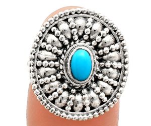 Sleeping Beauty Turquoise Ring size-7 EXR04254 R-1691, 6x4 mm