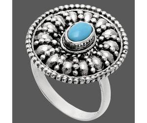 Sleeping Beauty Turquoise Ring size-7 EXR04254 R-1691, 6x4 mm