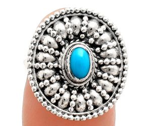 Sleeping Beauty Turquoise Ring size-7 EXR04256 R-1691, 6x4 mm