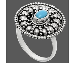 Sleeping Beauty Turquoise Ring size-7 EXR04256 R-1691, 6x4 mm