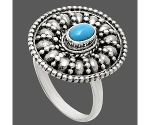 Sleeping Beauty Turquoise Ring size-8 EXR04257 R-1691, 6x4 mm