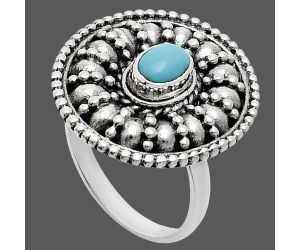 Sleeping Beauty Turquoise Ring size-6 EXR04258 R-1691, 6x4 mm