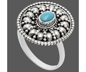 Sleeping Beauty Turquoise Ring size-8.5 EXR04259 R-1691, 6x4 mm