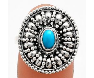 Sleeping Beauty Turquoise Ring size-8.5 EXR04261 R-1691, 6x4 mm