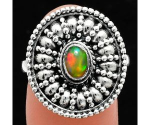 Ethiopian Opal Ring size-9 EXR04272 R-1691, 6x4 mm