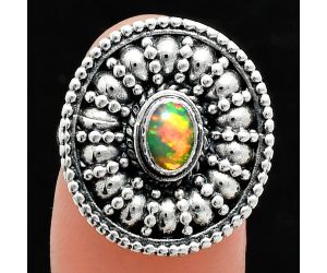 Ethiopian Opal Ring size-6 EXR04273 R-1691, 6x4 mm