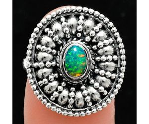 Ethiopian Opal Ring size-7 EXR04274 R-1691, 6x4 mm