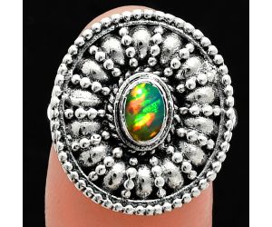 Ethiopian Opal Ring size-8 EXR04276 R-1691, 6x4 mm