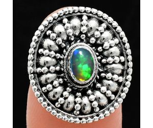 Ethiopian Opal Ring size-6 EXR04281 R-1691, 6x4 mm