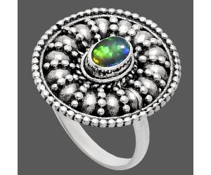 Ethiopian Opal Ring size-6 EXR04281 R-1691, 6x4 mm