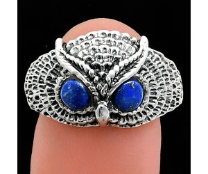 Owl - Lapis Lazuli Ring size-9.5 EXR04426 R-1022, 4x4 mm