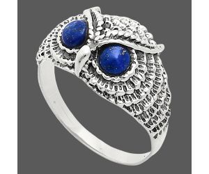 Owl - Lapis Lazuli Ring size-9.5 EXR04426 R-1022, 4x4 mm