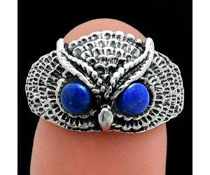 Owl - Lapis Lazuli Ring size-8 EXR04428 R-1022, 4x4 mm