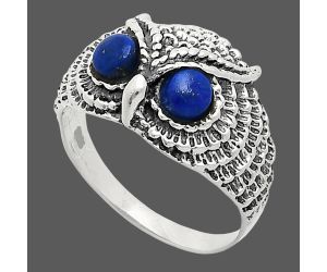 Owl - Lapis Lazuli Ring size-8 EXR04428 R-1022, 4x4 mm