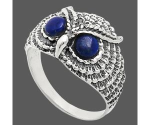 Owl - Lapis Lazuli Ring size-7 EXR04435 R-1022, 4x4 mm