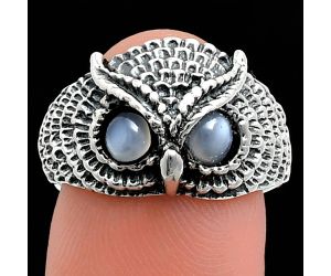 Owl - Srilankan Moonstone Ring size-7 EXR04448 R-1022, 4x4 mm