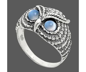 Owl - Srilankan Moonstone Ring size-7 EXR04449 R-1022, 4x4 mm