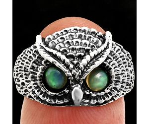 Owl - Ethiopian Opal Ring size-7 EXR04459 R-1022, 4x4 mm