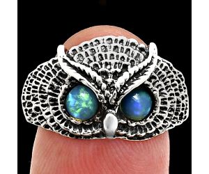 Owl - Ethiopian Opal Ring size-9 EXR04461 R-1022, 4x4 mm