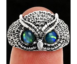 Owl - Ethiopian Opal Ring size-7 EXR04466 R-1022, 4x4 mm