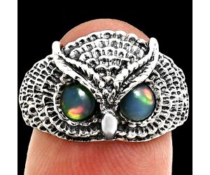 Owl - Ethiopian Opal Ring size-7 EXR04467 R-1022, 4x4 mm