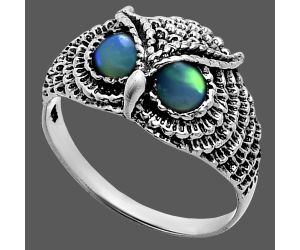 Owl - Ethiopian Opal Ring size-9.5 EXR04470 R-1022, 4x4 mm