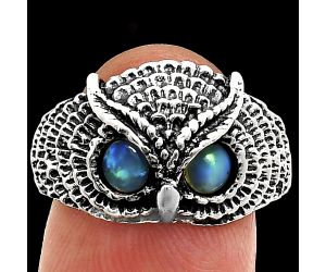 Owl - Ethiopian Opal Ring size-9 EXR04472 R-1022, 4x4 mm