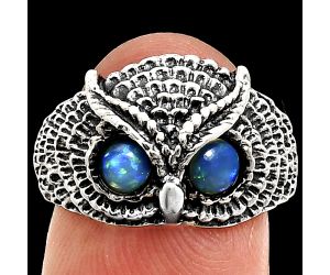 Owl - Ethiopian Opal Ring size-7 EXR04474 R-1022, 4x4 mm