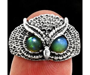 Owl - Ethiopian Opal Ring size-7 EXR04479 R-1022, 4x4 mm