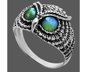 Owl - Ethiopian Opal Ring size-7 EXR04479 R-1022, 4x4 mm