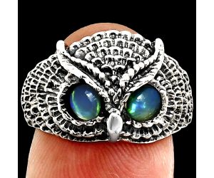 Owl - Ethiopian Opal Ring size-7 EXR04480 R-1022, 4x4 mm