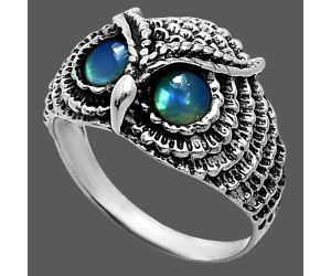 Owl - Ethiopian Opal Ring size-7 EXR04480 R-1022, 4x4 mm